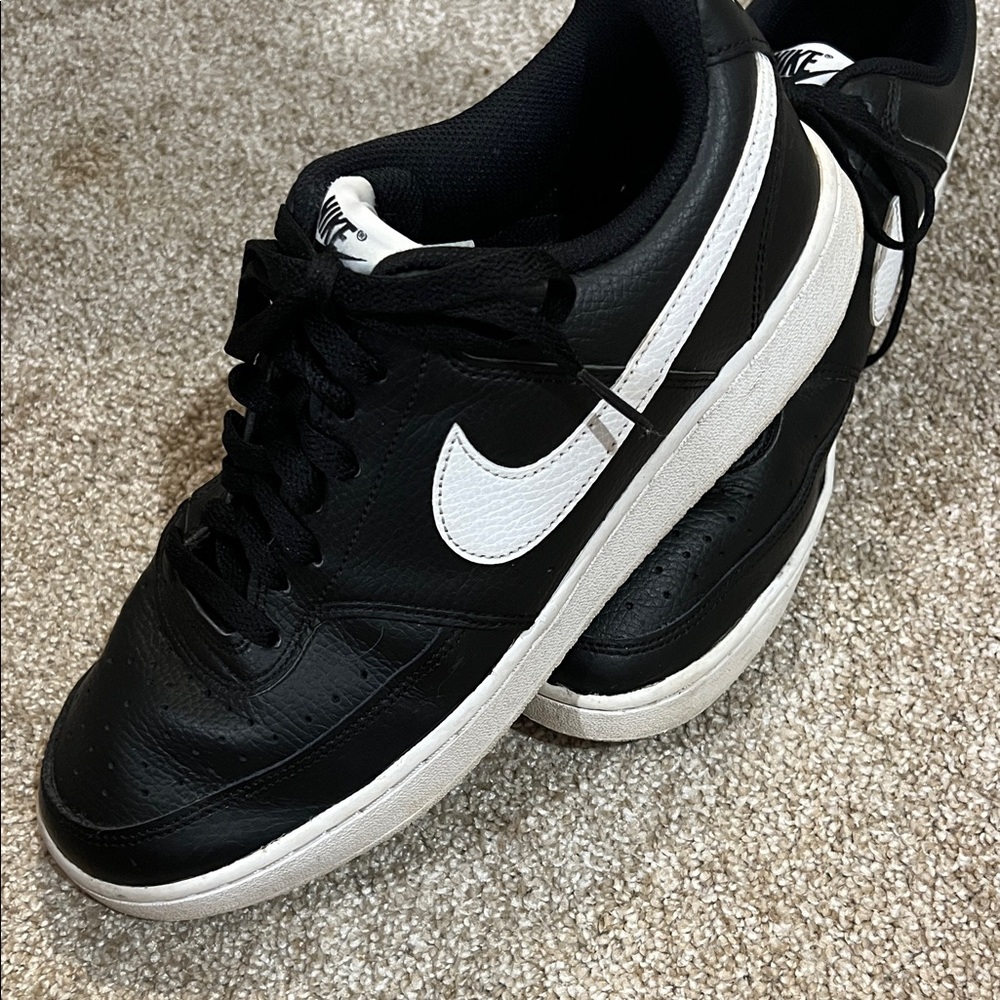 Nike Court Vision Black and White Athletic Shoes